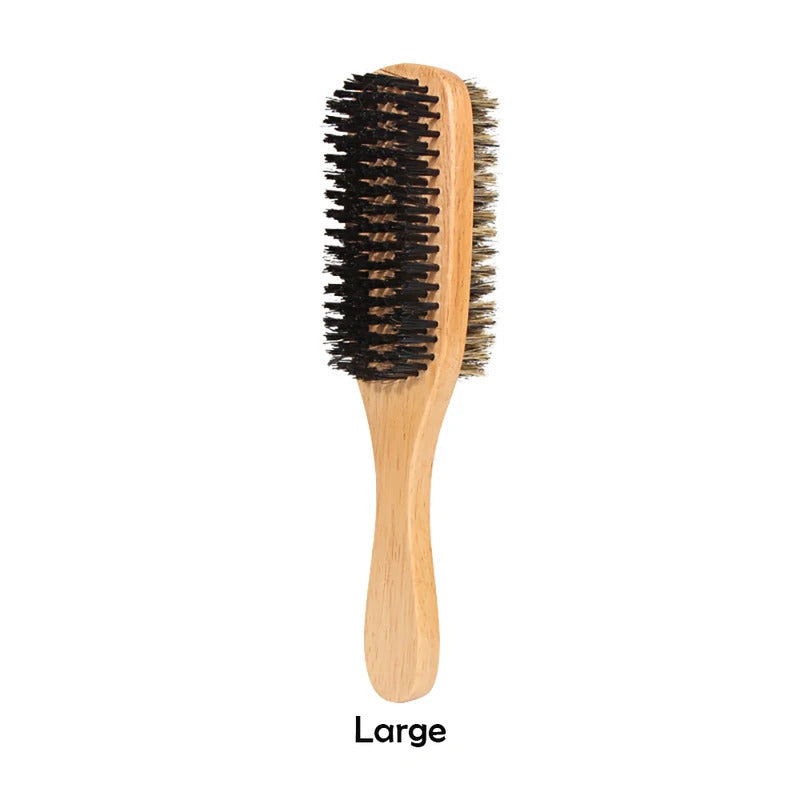 Men's Boar Bristle Beard Brush Wooden Handle Medium to Firm for Thick Coarse Hair