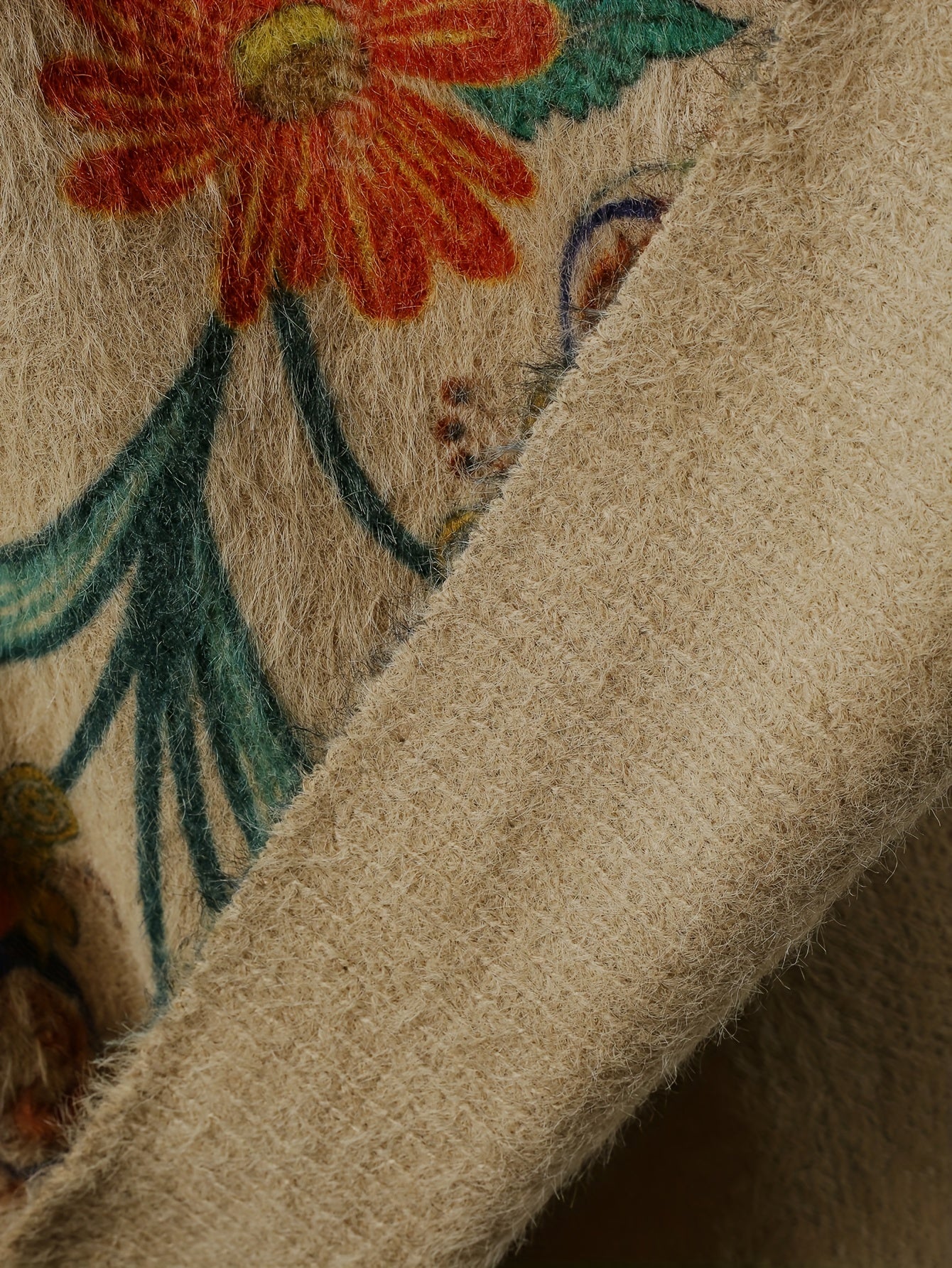 Plus Size Women's Autumn Winter Floral Print Cardigan Long Sleeve Open Front Sweater