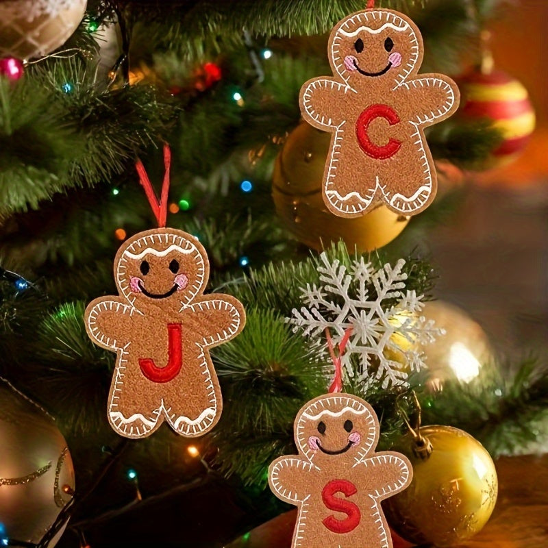 Fabric Gingerbread Man Christmas Ornament for Home and Kitchen Decoration