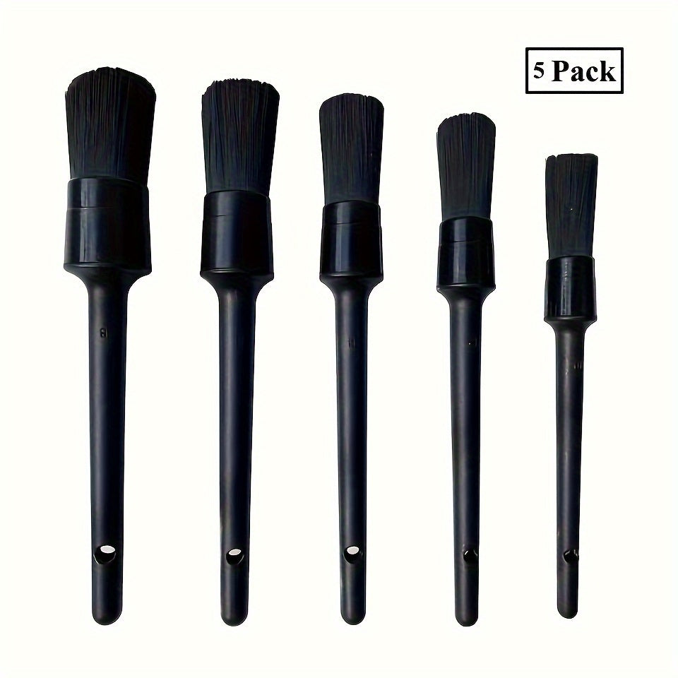 5 Sets Car Wash Brushes Soft Plastic Cleaning Tools Portable Storage