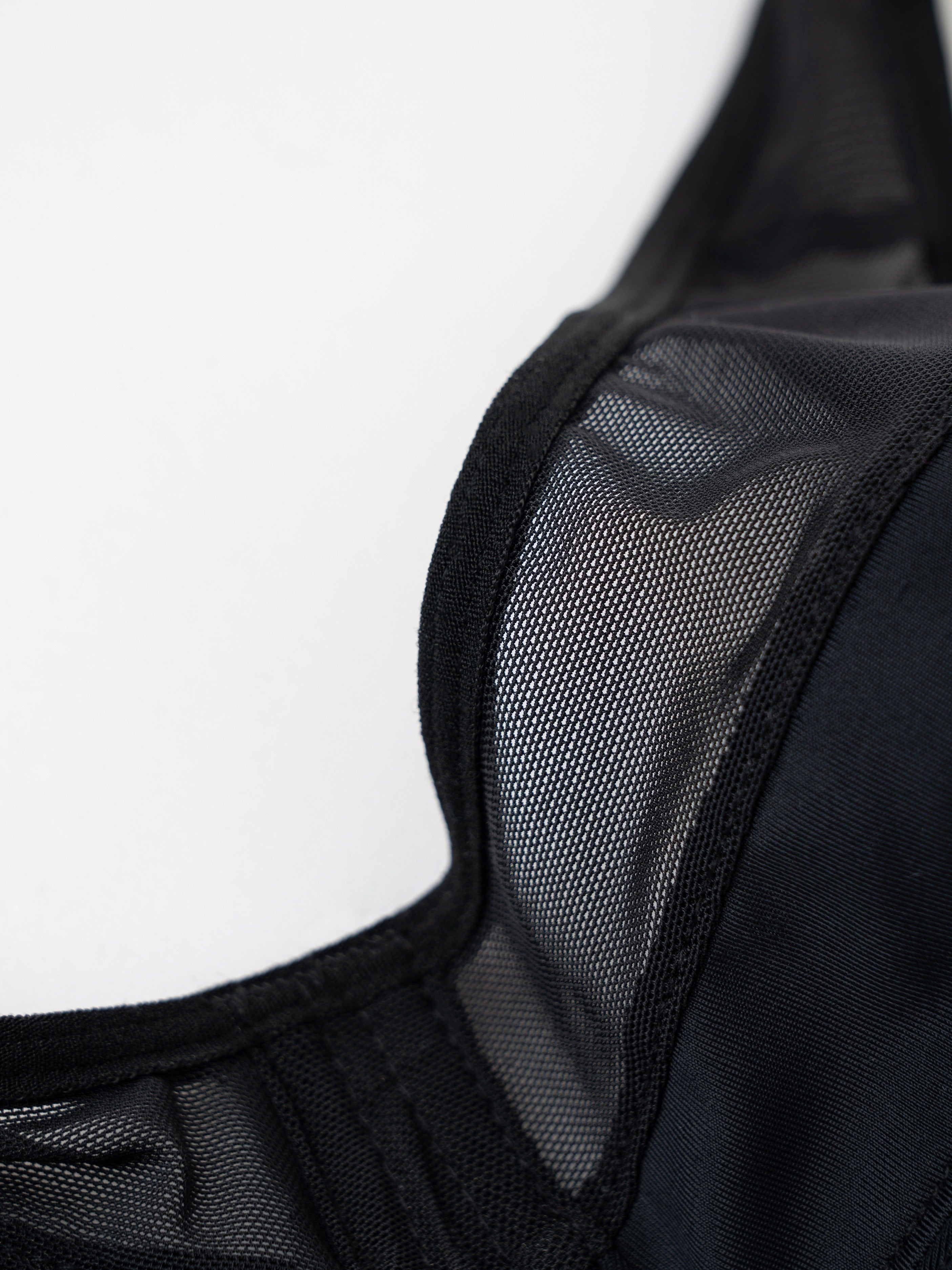 Plus Size Elegant Bras for Women Full Coverage Underwire Non Padded Contrast Mesh