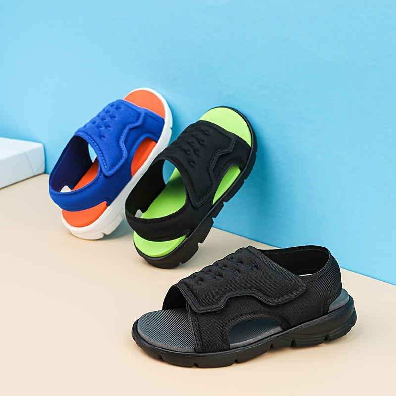 Kids Boys Open-Toe Mesh Sandals Lightweight Breathable All-Season Casual