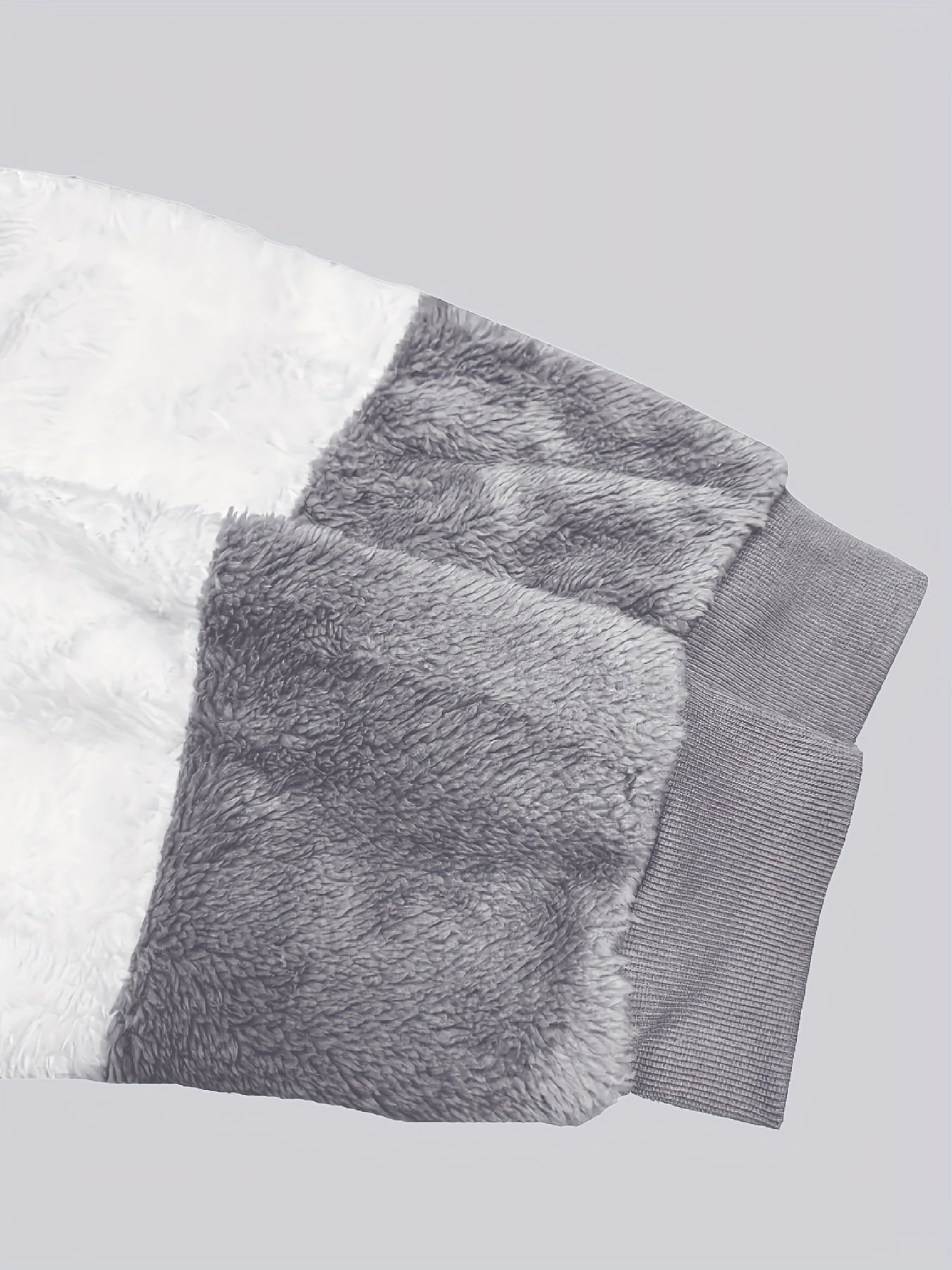 Women's Fleece-Lined Hooded Jacket with Front Pockets Loose Fit Fall Winter Polyester