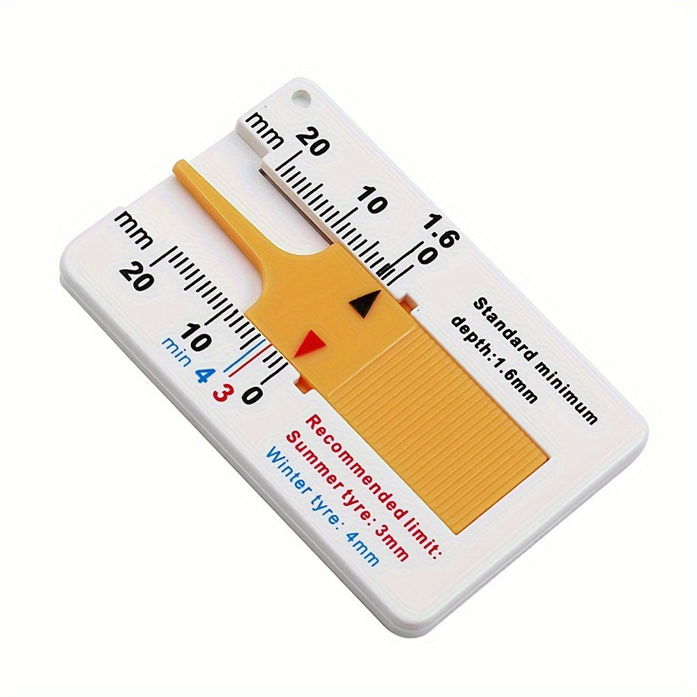 Universal Car Tire Tread Depth Gauge Plastic Tread Measure Tool 0-20mm