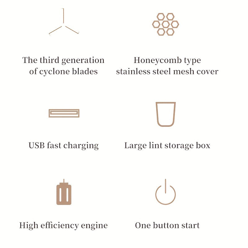 USB tez zaryadlash bilan portativ to'kindi olib tashlagich, kiyimlar, yotoq to'saklari, yumshoq o'yinchoqlar, divan yostiqlari, avtomobil o'rindiqlari va boshqa mato mahsulotlarida samarali mato qirqish uchun.