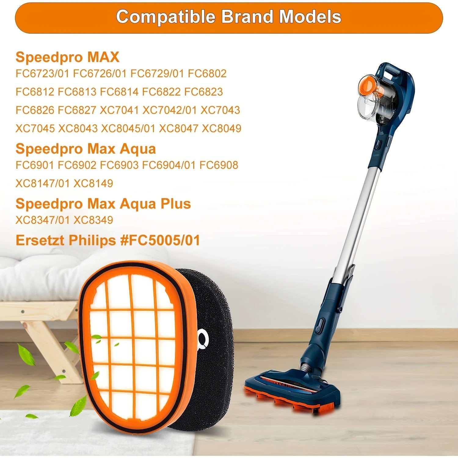 Replacement Vacuum Filters for Cordless Stick Vacuum Cleaner 6 Pack