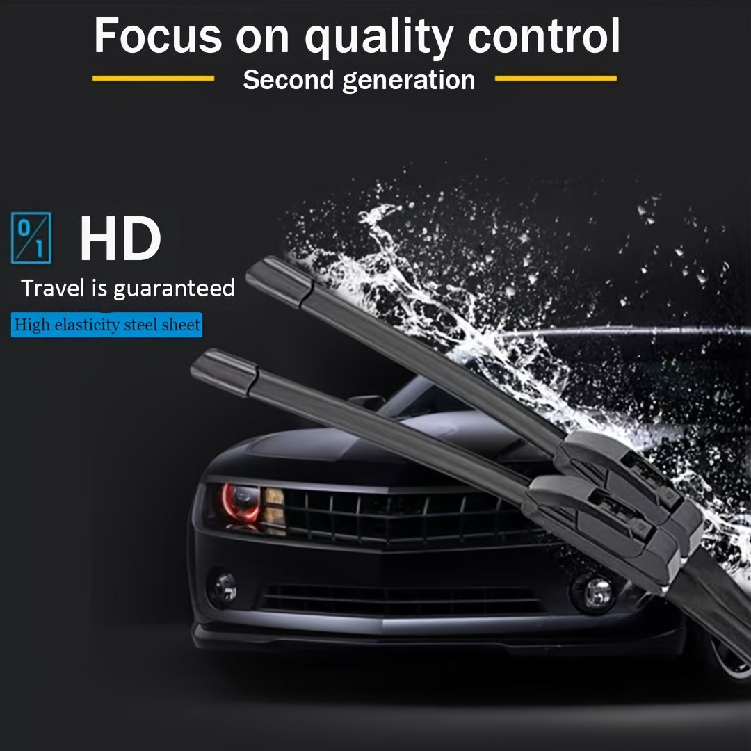 Universal Windshield Wipers with U/J Hooks Durable All-Season Rubber Blades
