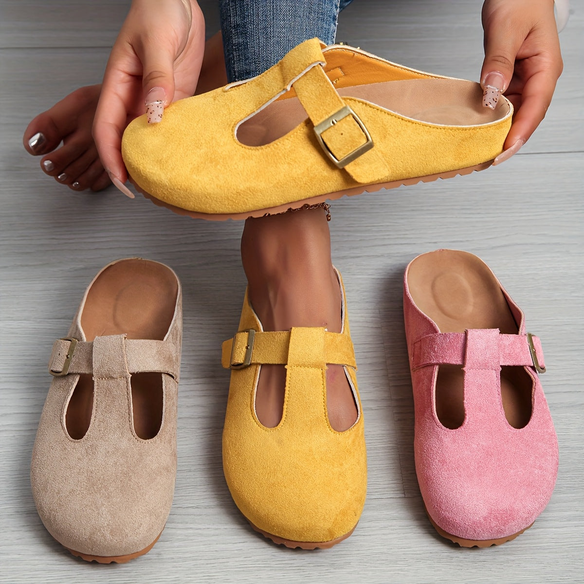 Women's Thick-Soled Mules Slip-On Casual Breathable Comfortable Shoes