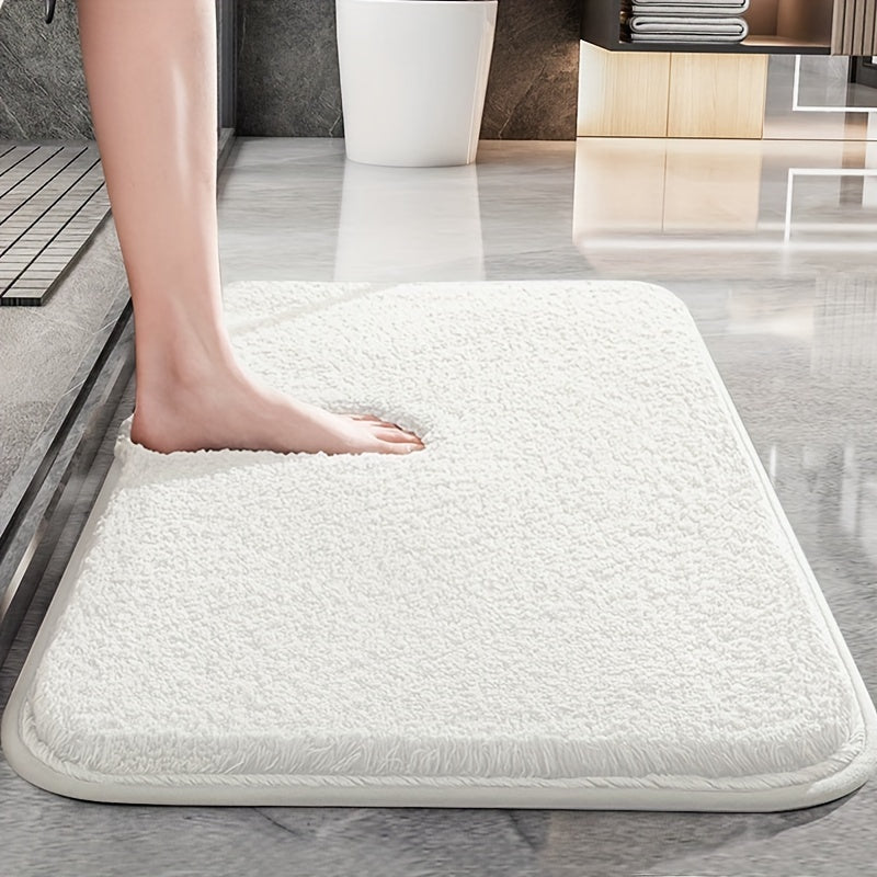 Alfombra antideslizante para puerta de baño, tapete suave impermeable para entrada de baño