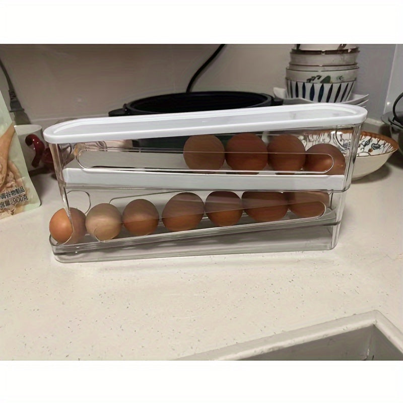 Refrigerator Egg Organizer Side Door Storage Plastic Space Saving Egg Holder