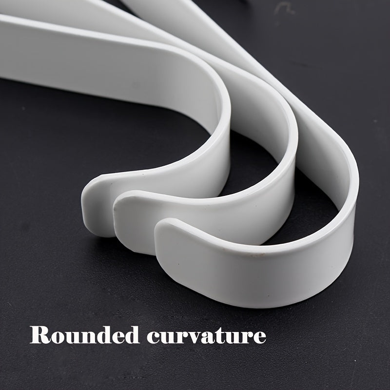 Black and White J-Shaped Hooks for Bathroom Kitchen and Cabinet Hanging