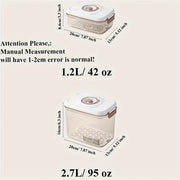 Vacuum Food Storage Jar with Pump, Airtight, Transparent Plastic Organizer
