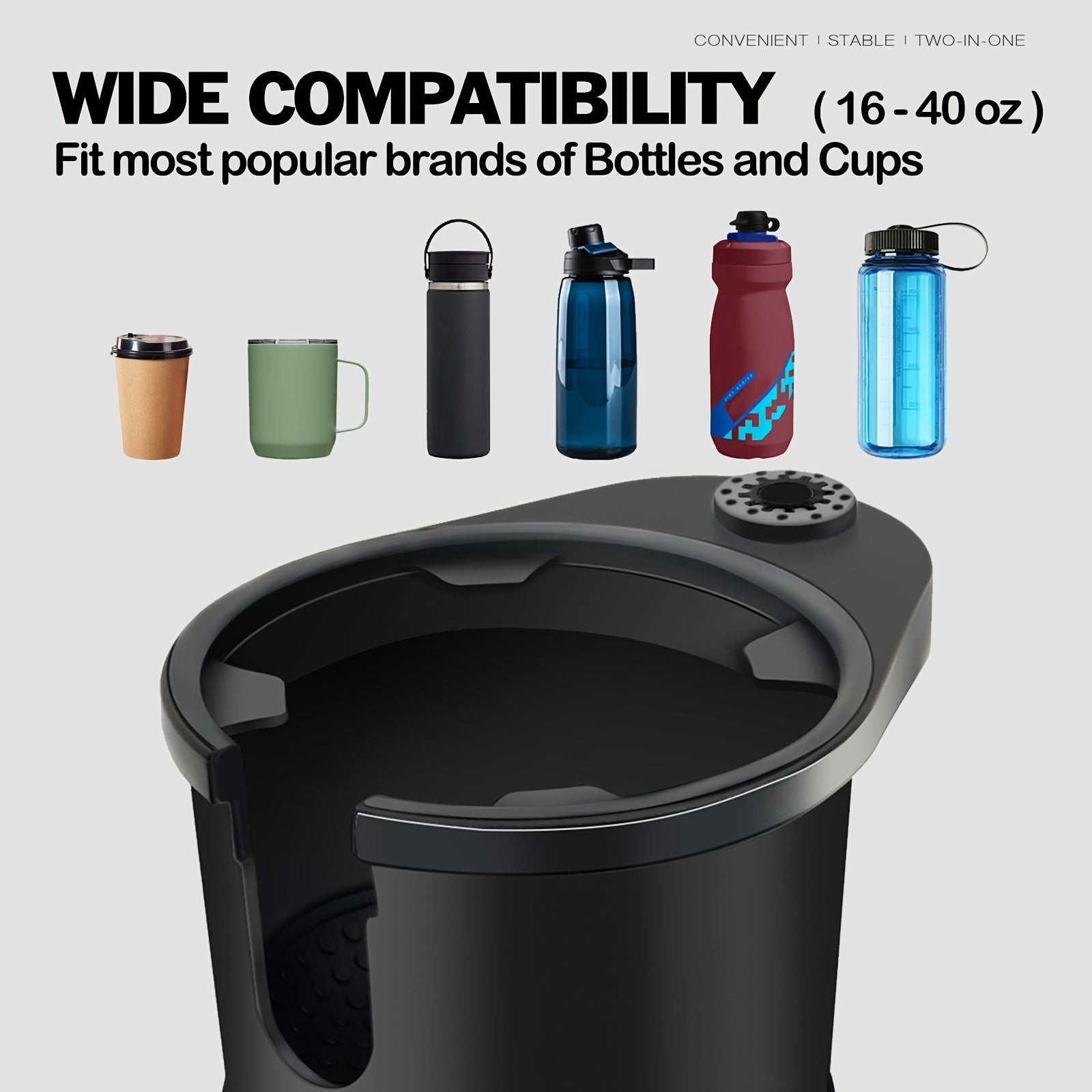 Avtomobil stakan tutqich telefon o'rnatgich universal kengaytirgich 360° burilish bilan