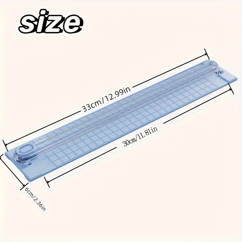 Portable Paper Cutter for A3/A4 Paper, Precision Trimmer, Plastic Office and School Tool