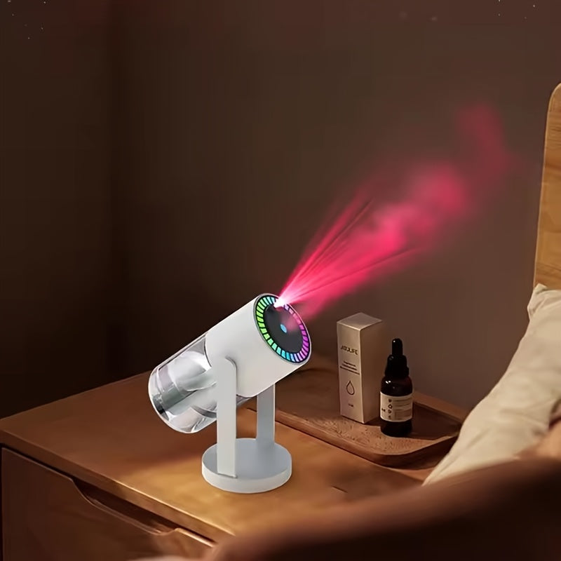 Розовый и белый USB-увлажнитель с звездным небом, ароматерапией и туманом