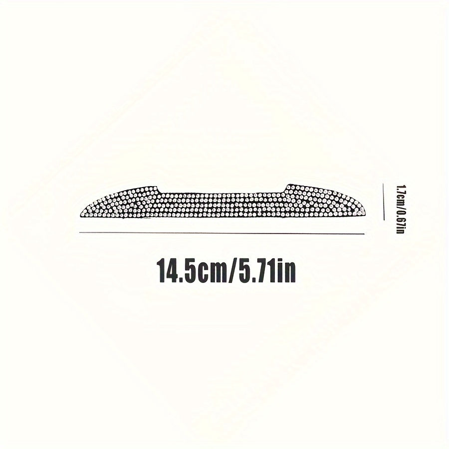 2pcs Car Door Edge Guards Rhinestone Plastic Anti-Scratch Collision Protectors