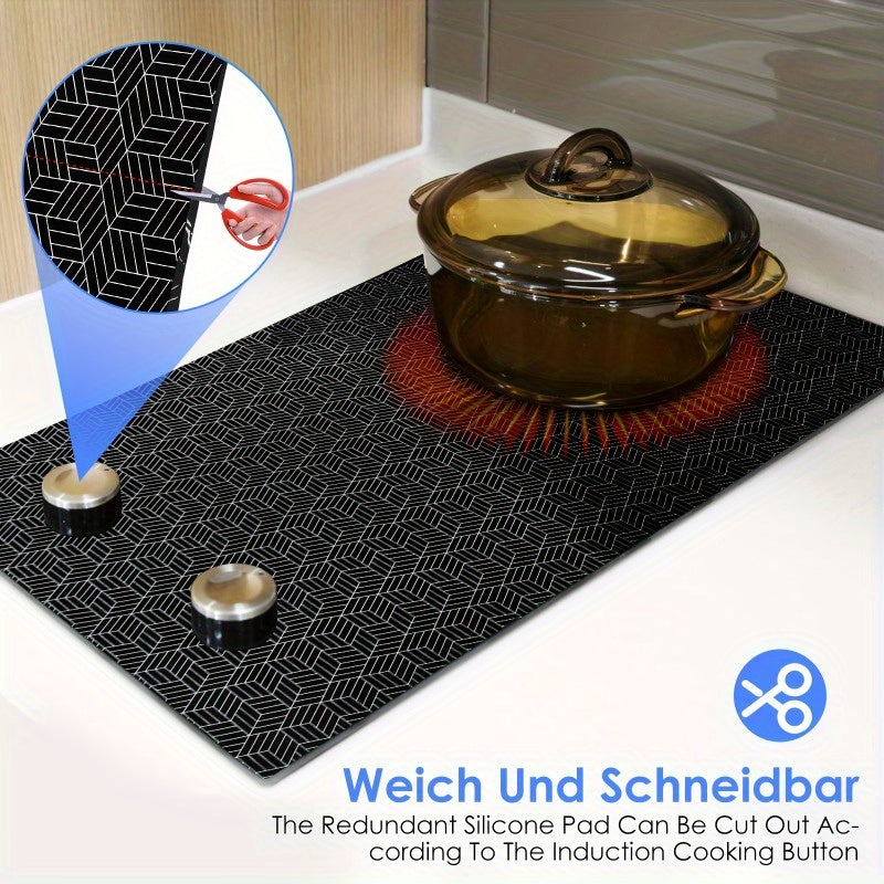 Kattaroq Silikon Induksion pechka mato, issiqlikka chidamli, chizilmaydigan oshxona himoyachisi