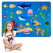 Ocean Animals Felt Board Set for Kids Ages 3 Plus Underwater Storytelling Flannel Toy Reusable Wall Hanging