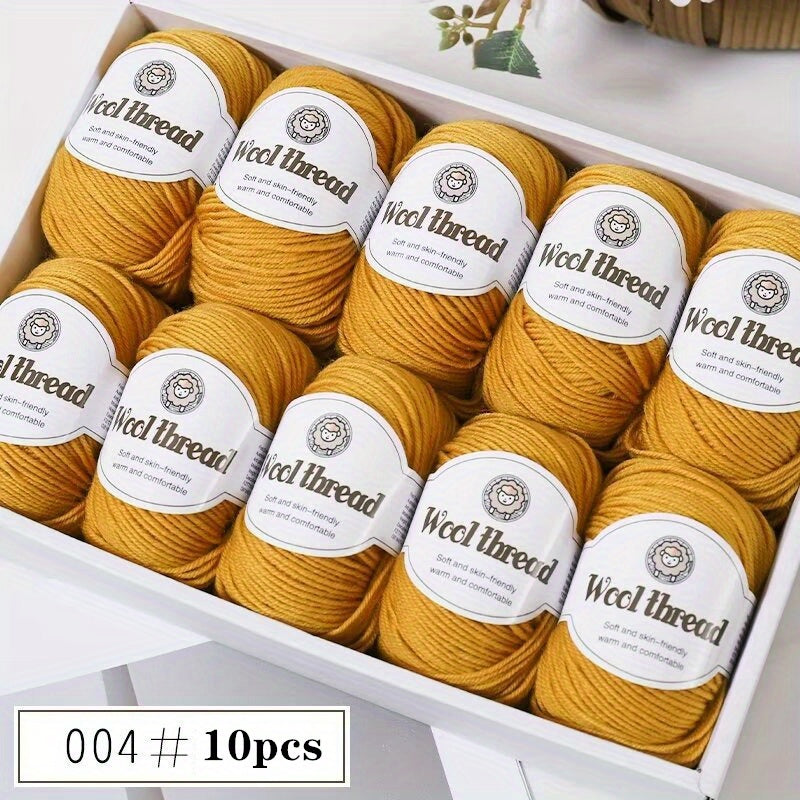 10pcs Australian Wool Yarn 500g Soft Warm Knitting for Sweaters Coats Scarves