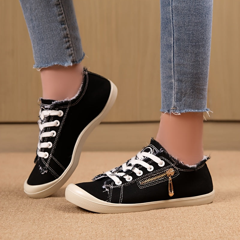 Women's Low-Top Sports Shoes Retro Hong Kong Style Casual Flats
