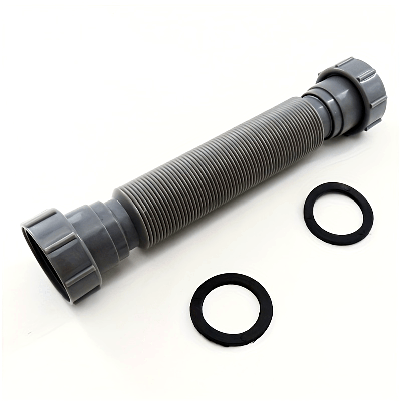 Moslashuvchan plastmassadan tayyorlangan ikki bo'lakli chiqindi qabul qiluvchi shisha uchun qulay o'rnatish, turli lavabolar konfiguratsiyasiga mos keladi, bardoshli, korroziyaga chidamli