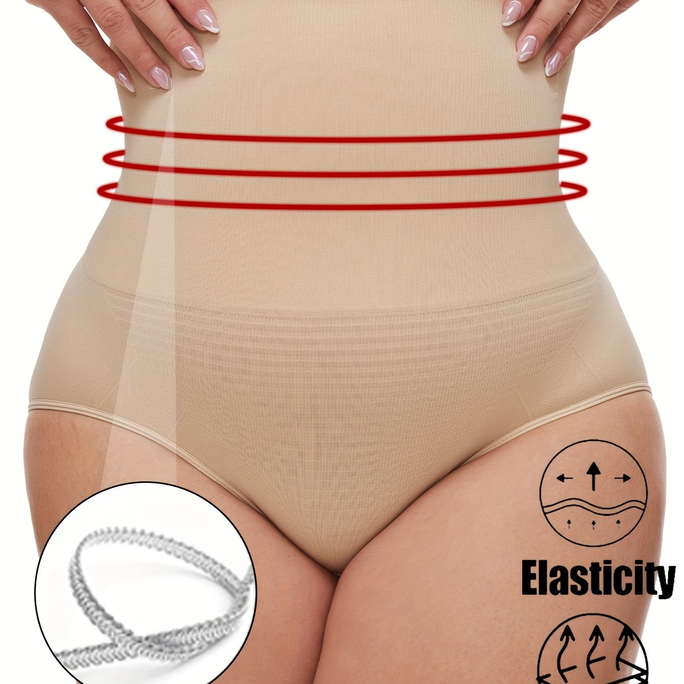 Women's Seamless High-Waist Panties Tummy Control Butt Lift Leg Slimming Activewear