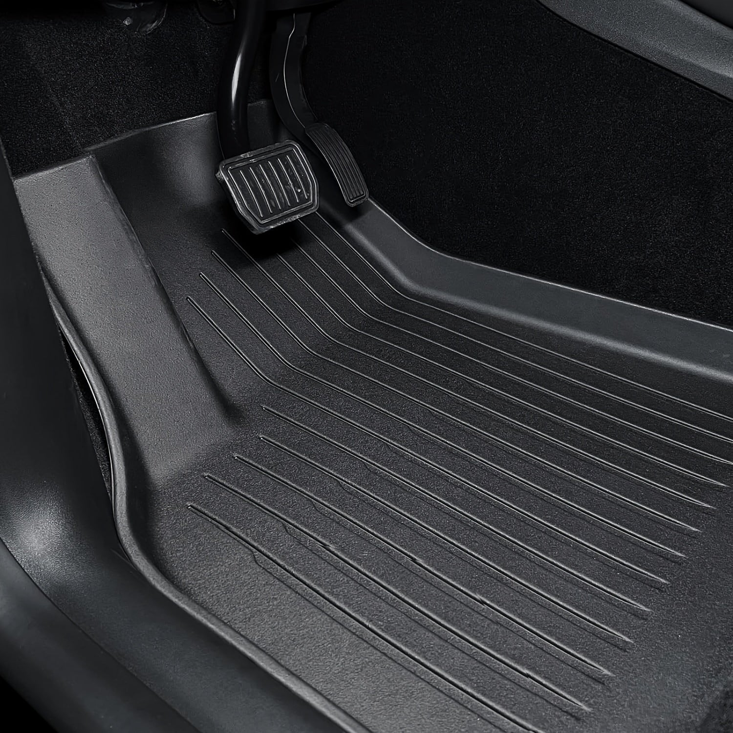 All-Weather TPE 3D Non-Slip Floor Mats for Tesla Model Y Black 5-Seat