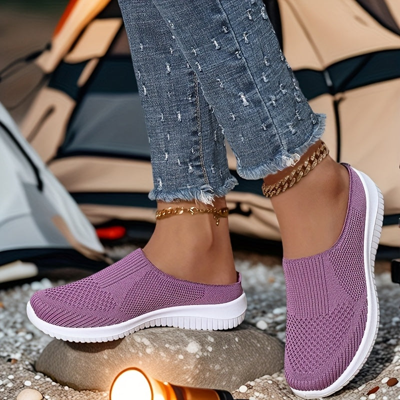 Women's Slip-On Loafers Breathable Fabric PU Sole Casual Spring Summer