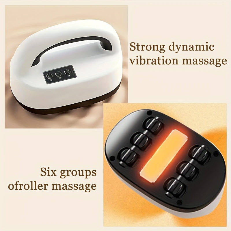 Quyoshda zaryadlanadigan to'liq tanali massajer, jim ABS material, ko'p burchakli qorin roliki, USB zaryadlash va uyda foydalanish uchun.