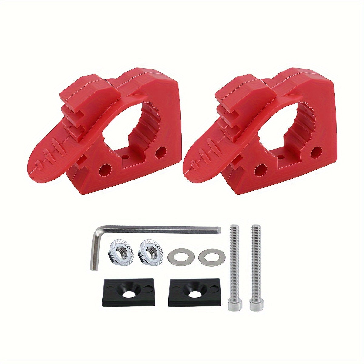 Rubber Clamps Red and Black Quick Release for Off-Road Vehicles