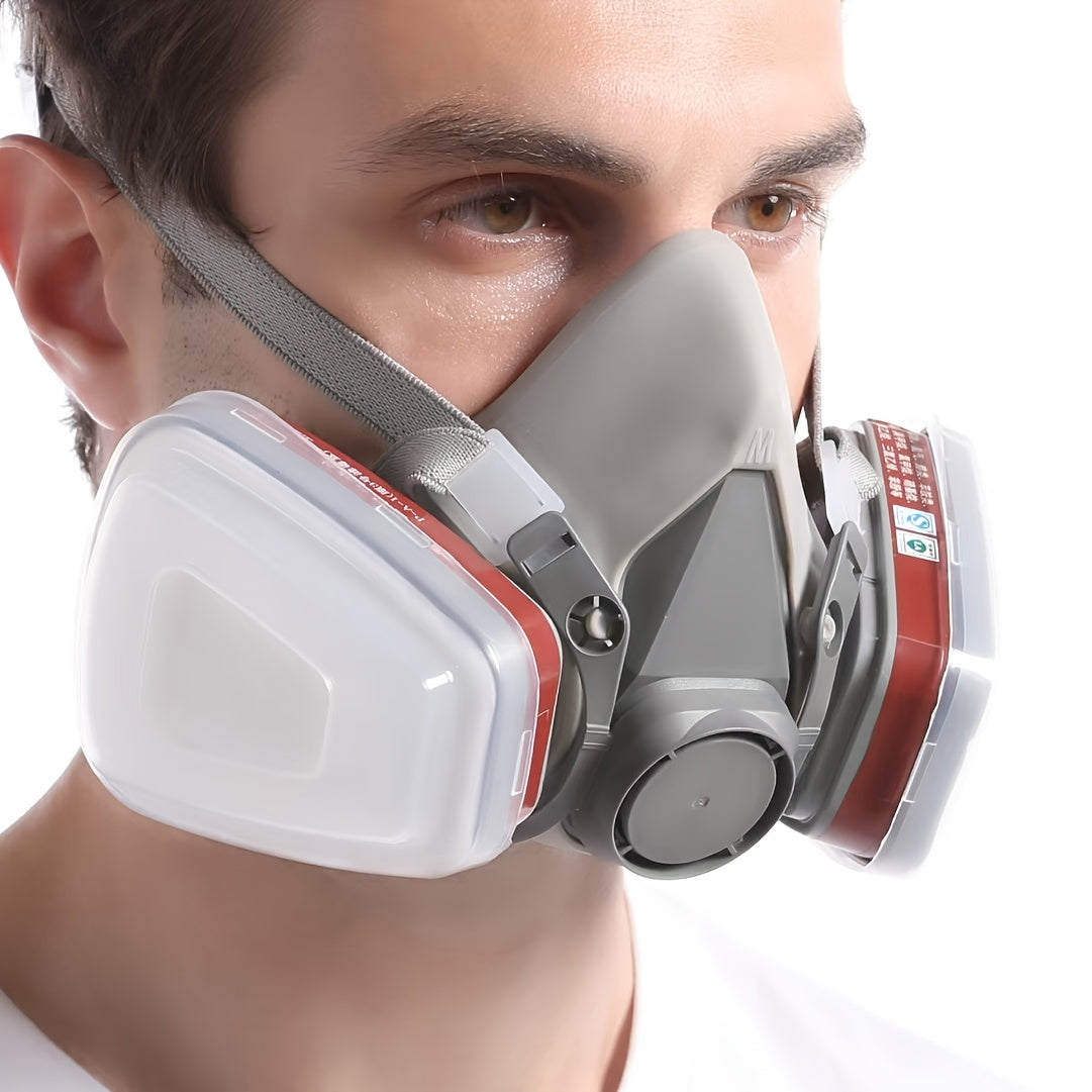 Reusable Chemical-Resistant Half Face Mask Hypoallergenic Plastic Dust Respirator