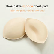Triangle Chest Pads for Sports Bras Supportive Bust Enhancing Polyester Solid Color