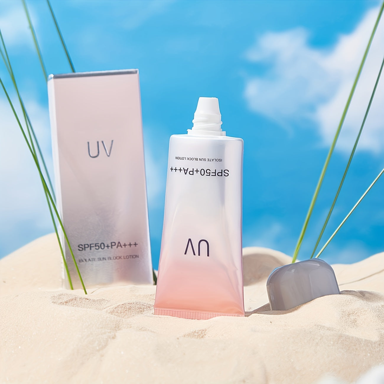 Unisex Sunscreen Cream 60ml SPF50+ PA+++ Moisturizing Non-Greasy UV Protection