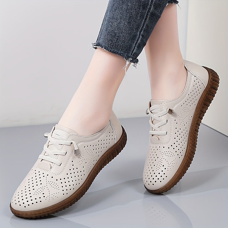 Women's Slip-On Loafers Soft Sole Casual Shoes Breathable PU All-Season