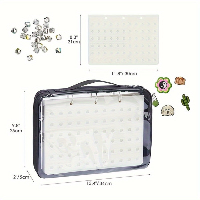 Shoe Charms Organizer Bag with 5 Pages Portable Storage for Shoe Accessories