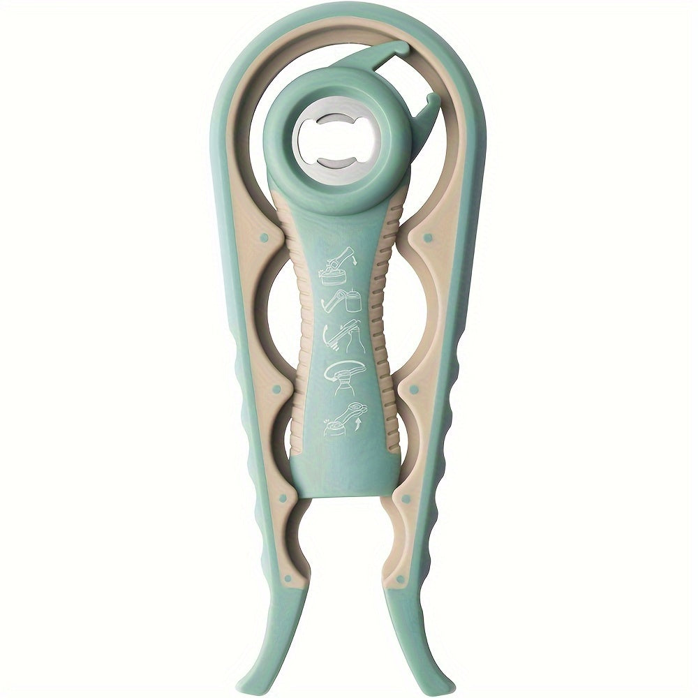 4-in-1 Can Opener Set Kitchen Twist Cap Lid Remover Ergonomic Plastic Manual Tool