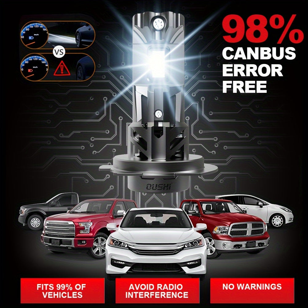 Car LED Headlights 6500K High Power Mini Size Super Bright 2PCS