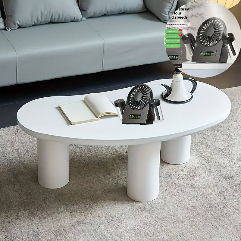 Portable USB Rechargeable Fan with 1200mAh Battery, Adjustable Speed, Rotation, Humidifier and Air Purifier