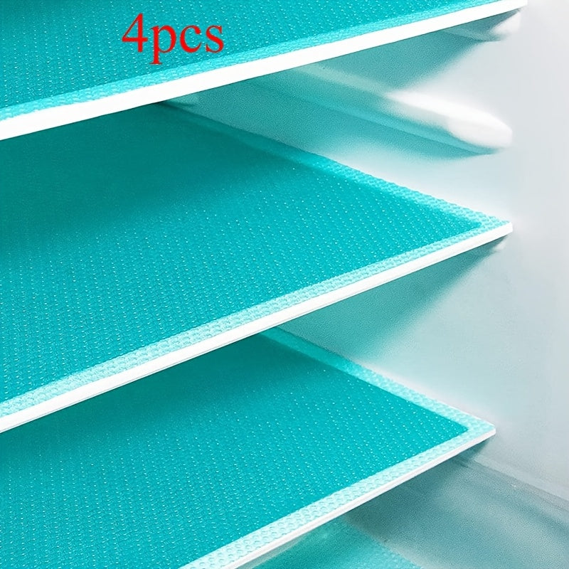 4 Pack Refrigerator Shelves Liners Waterproof Washable Cabinet Mats