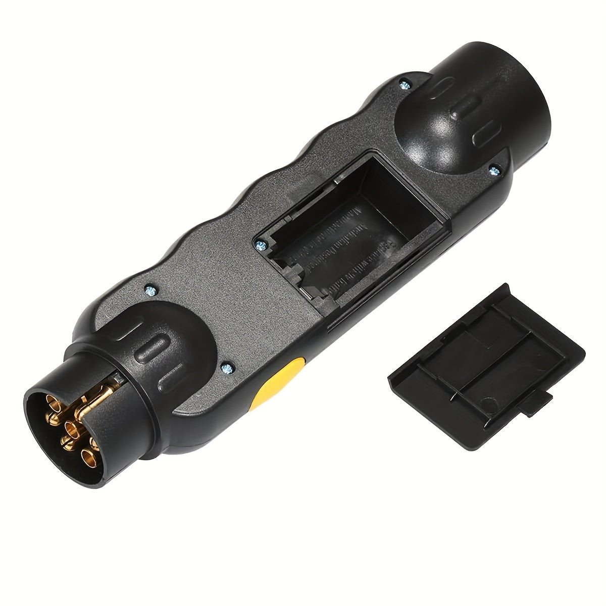 Probador de enchufe de remolque 12V 7-Pin conector adaptador europeo ABS para autocaravanas
