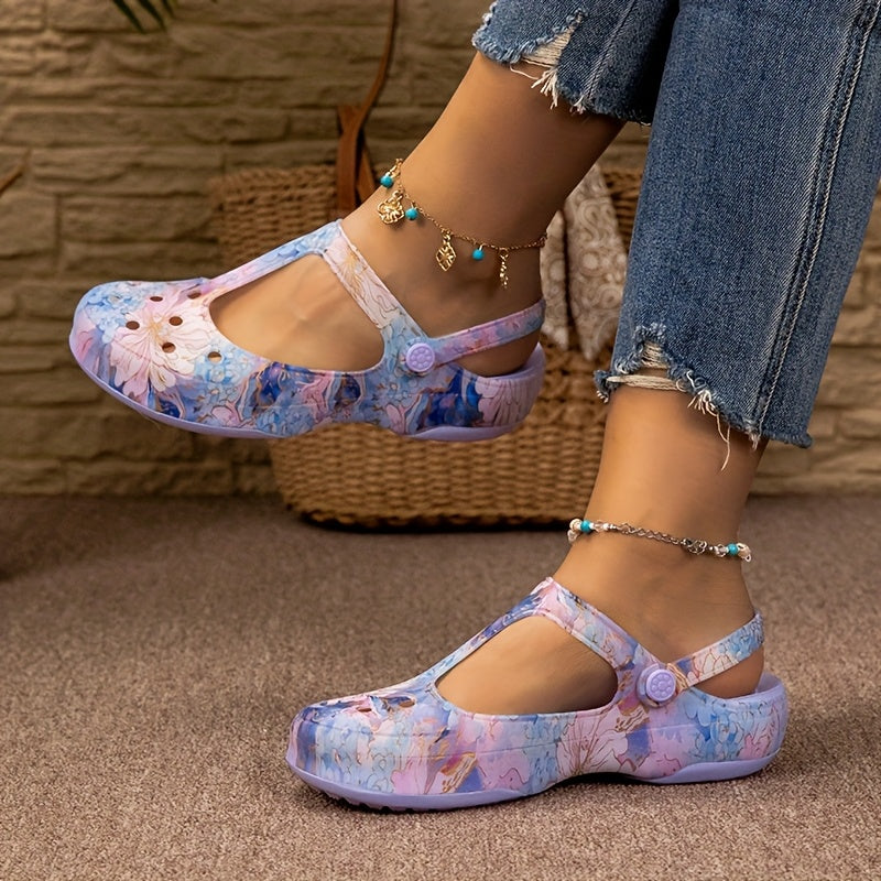 Women's Perforated Breathable Sandals Outdoor Beach Shoes Soft Sole