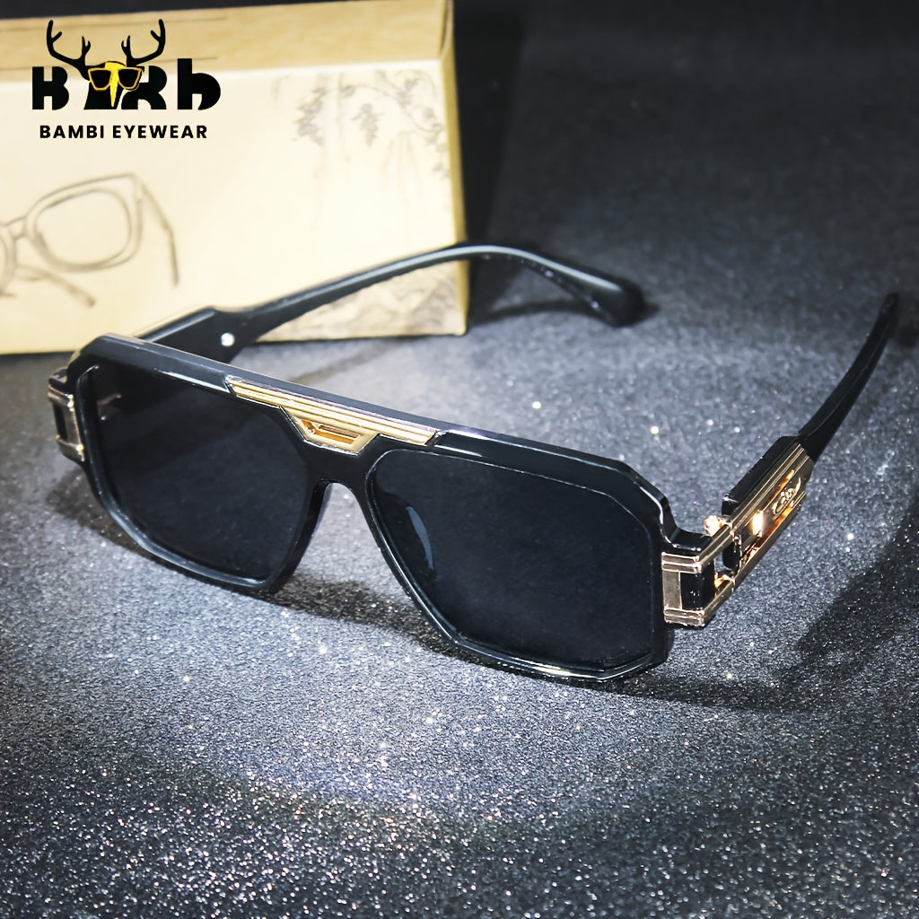 Erkaklar uchun kvadrat ramkali ko‘zoynaklar, retro uslub, moda ko‘zoynaklar, ko‘cha va kundalik kiyim uchun