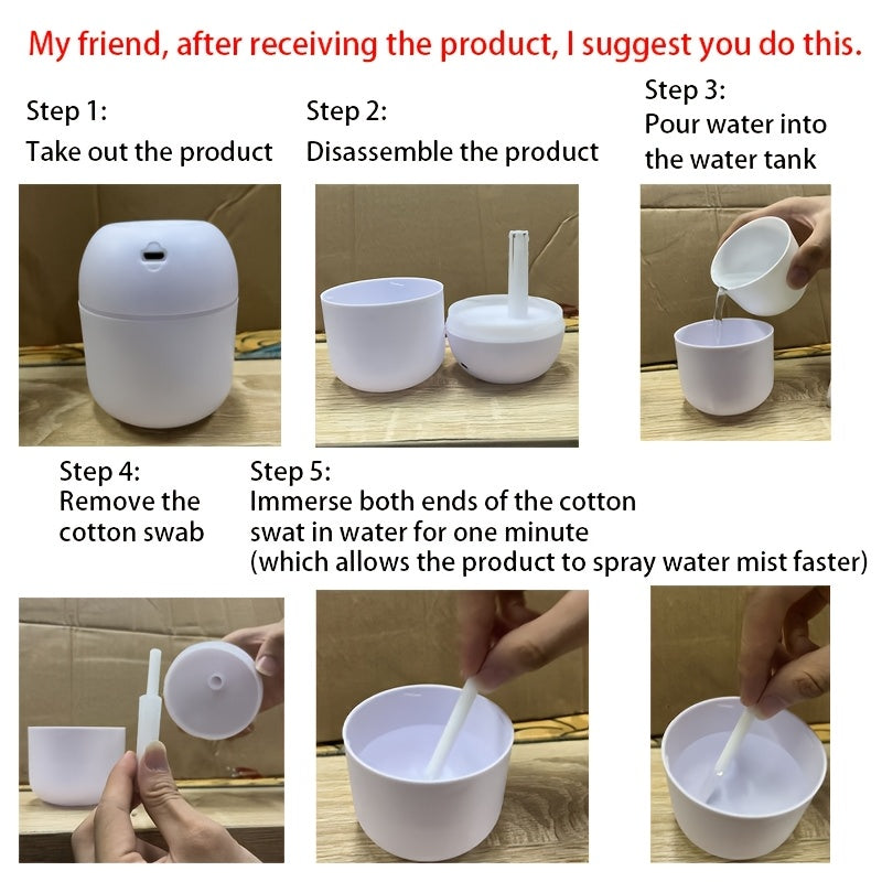 Aroma Diffuser Humidifier USB Powered Night Light for Home and Office