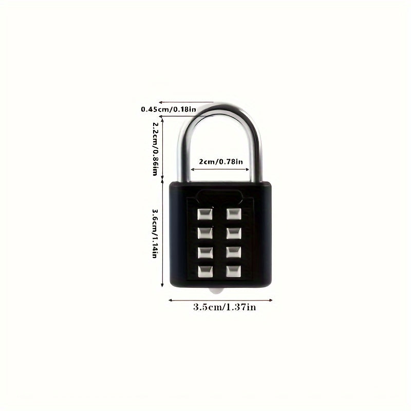 Black Alloy Combination Lock for Suitcases Luggage and Drawers 3-Digit Dial