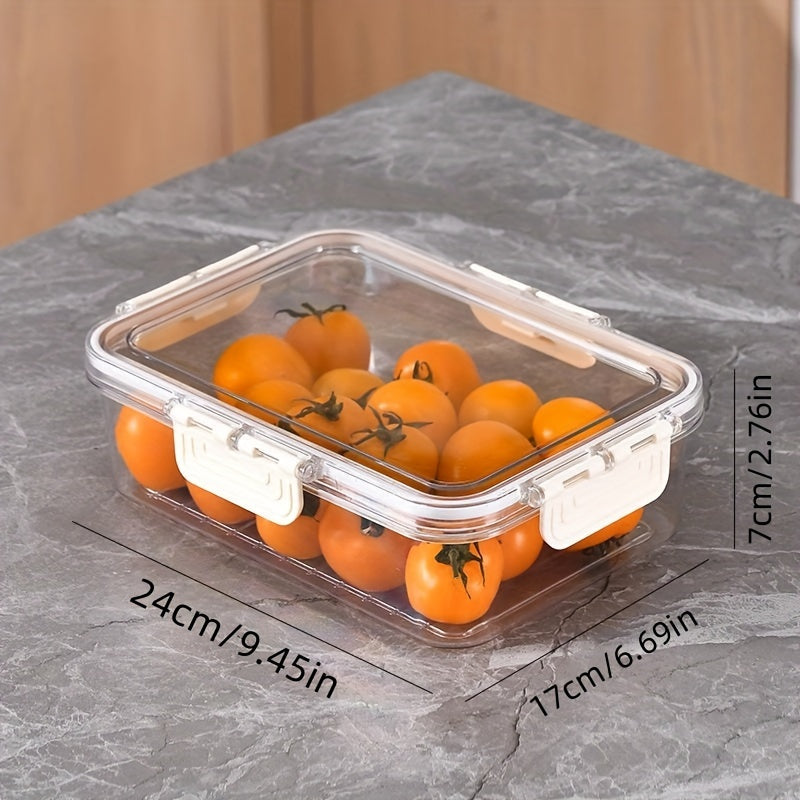 Multipurpose Plastic Food Storage Container with Flip Top Lid Square Freezer Safe