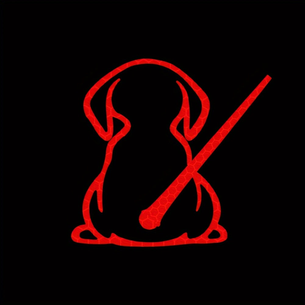 Отражающий виниловый наклейка с собакой для заднего дворника автомобиля, милый виляющий хвост