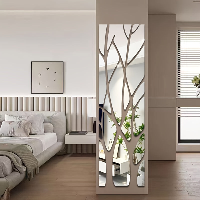 Acrylic Geometric Shapes Wall Decor Sticker Removable Reflective Mirror for Walls