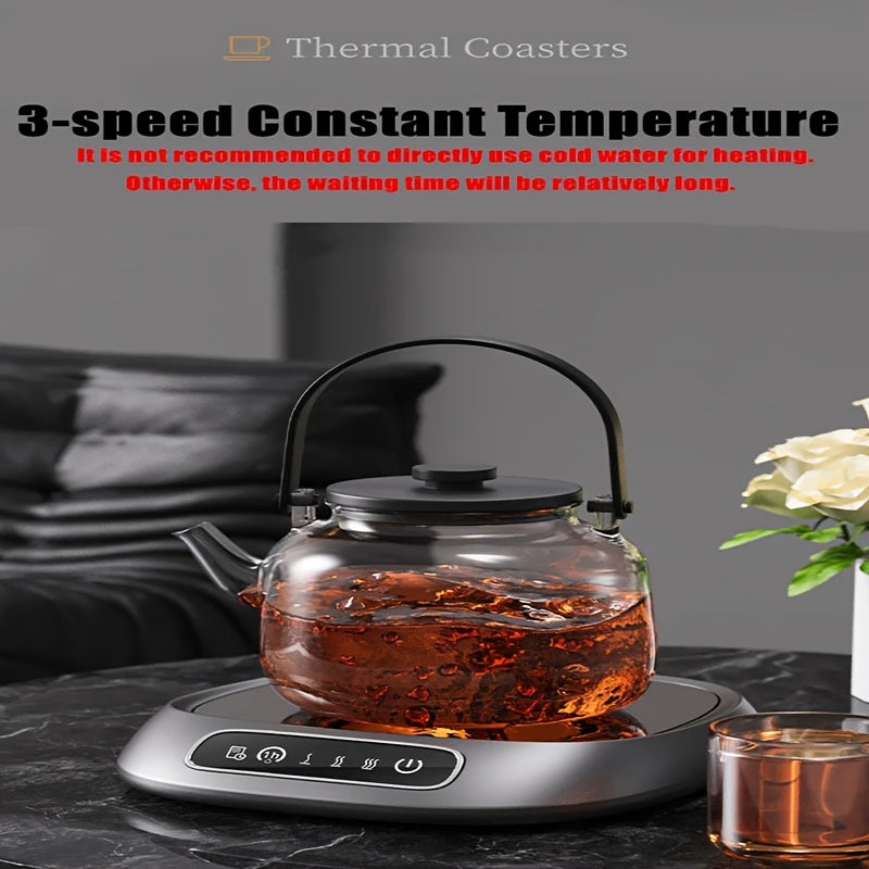 Thermal Coaster ABS Material Drink Warmer 3-Speed Adjustable Temperature