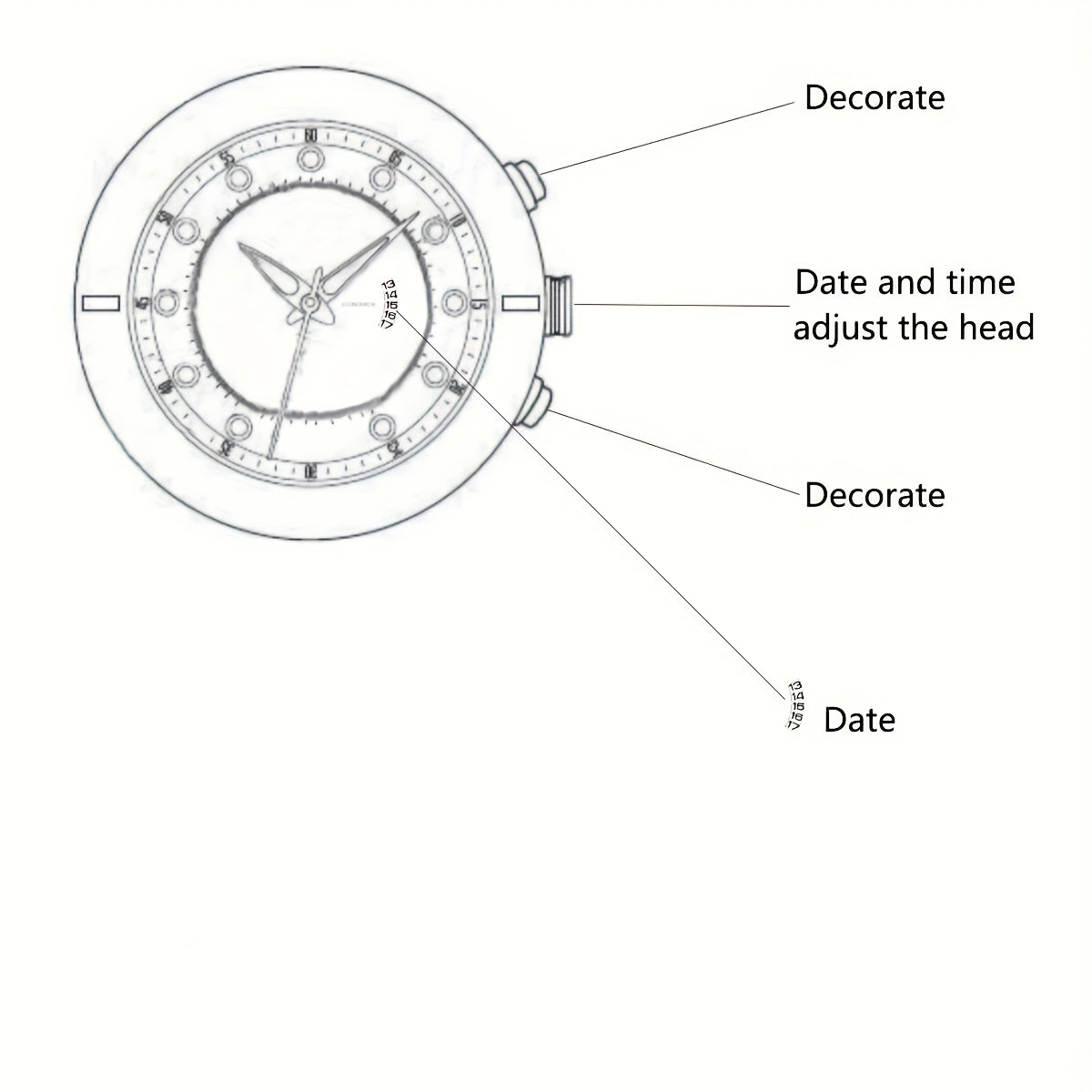 Set of 4 Jewelry and Watch Gift Set with Quartz Watch Cross Pendant Ring and Bracelet