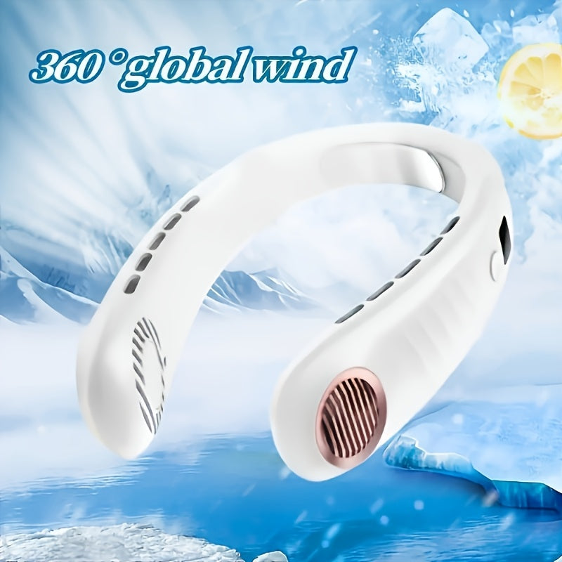 Rechargeable Portable Neck Fan for Outdoor Sports Travel and Home Cooling